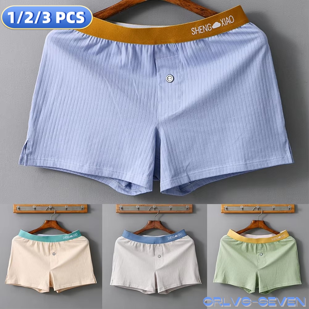 Trunk Breathable Men - 1/2/3 pçs calcinha masculina de algodão