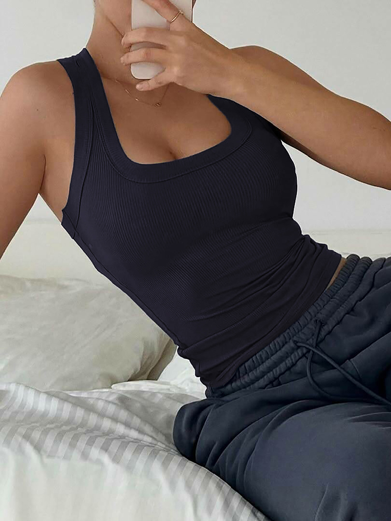DGLUKE Regata feminina com ner - Tank Top Ribbed avaliação e preço