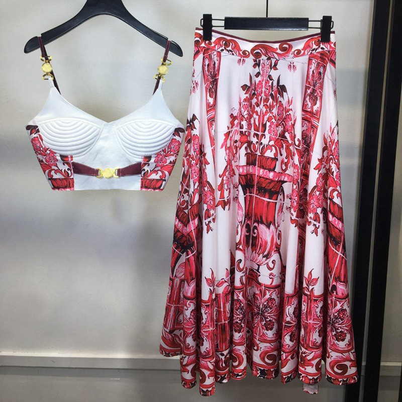 Conjunto de 2 peças de porcela - Suspender Tank Top avaliação e preço